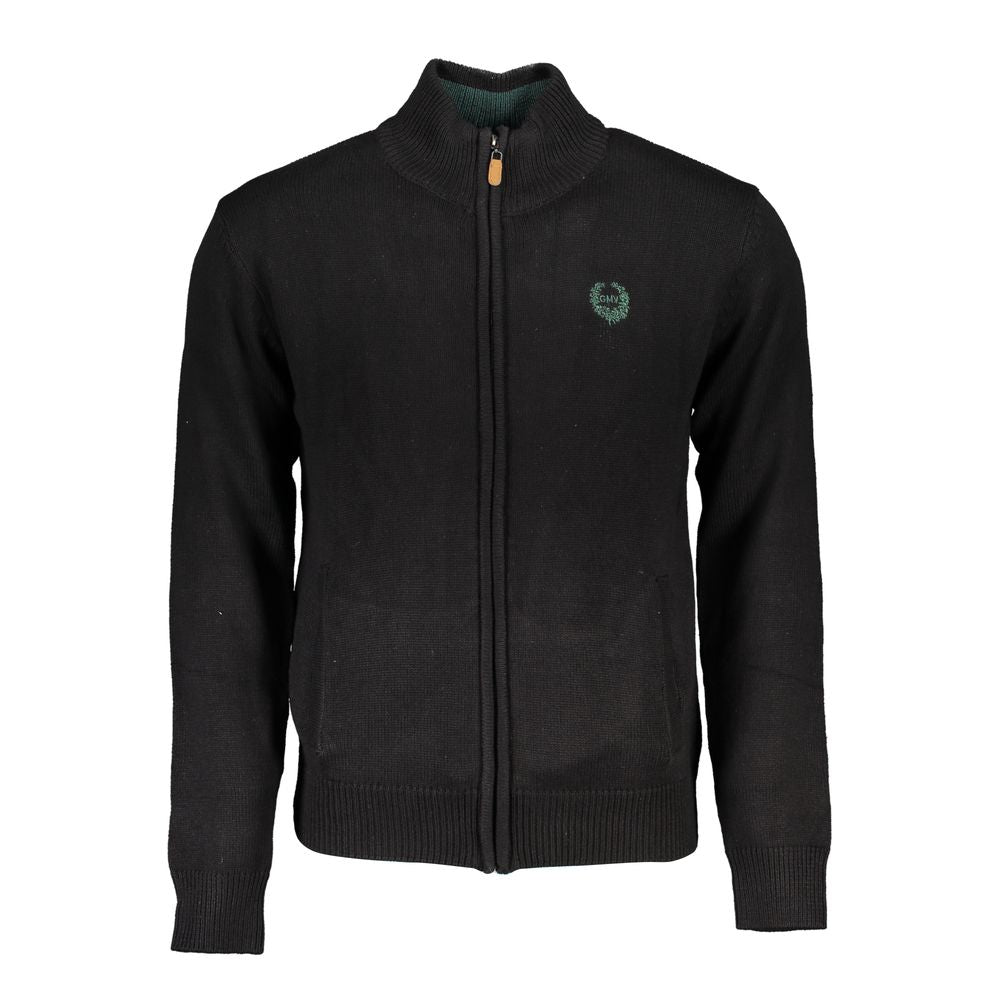 Black Cotton Men's Cardigan