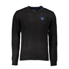Black Cotton Men's Sweater