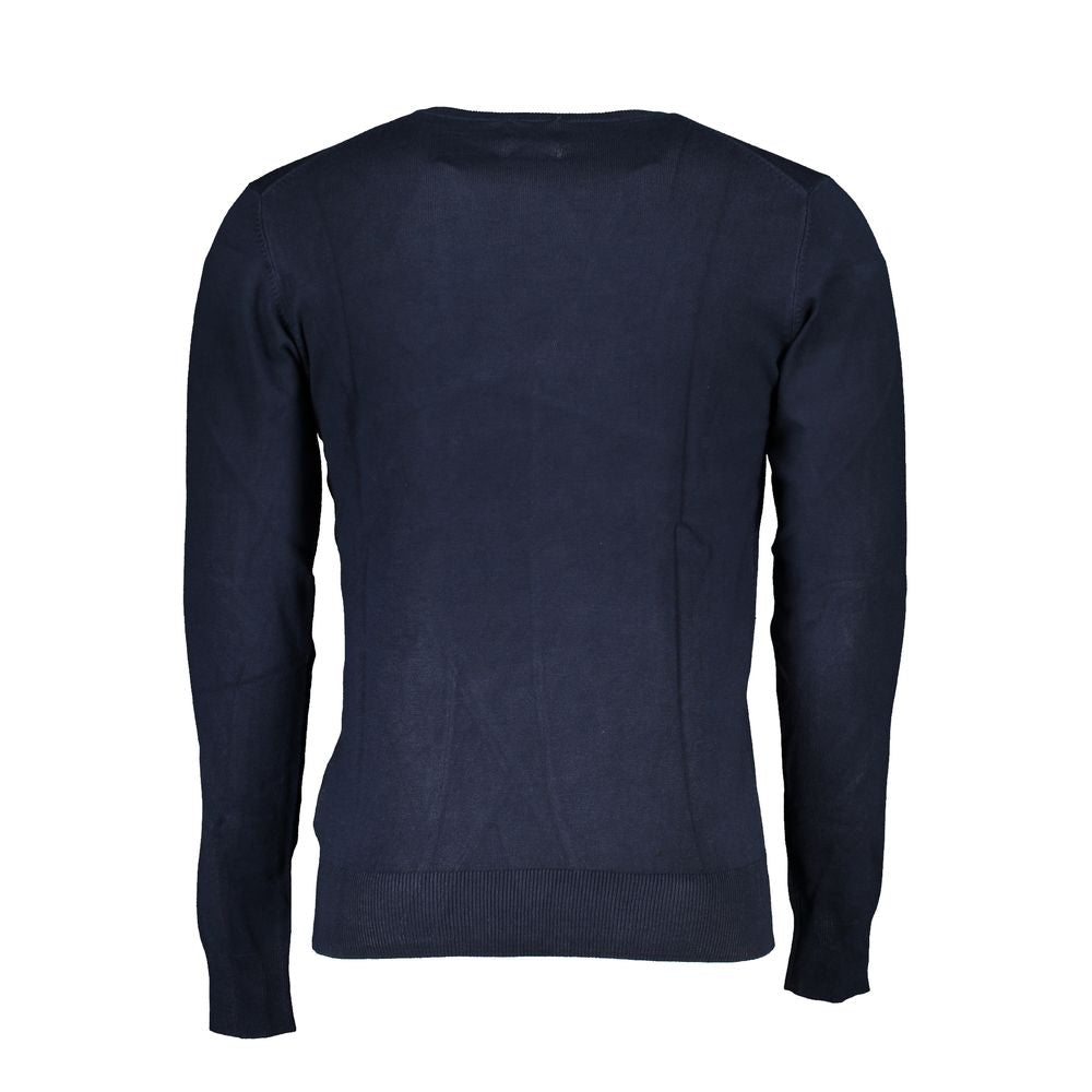 Blue Viscose Men's Sweater