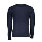 Blue Viscose Men's Sweater