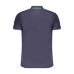 Blue Cotton Men's Polo Shirt