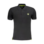 Black Cotton Men Polo Shirt