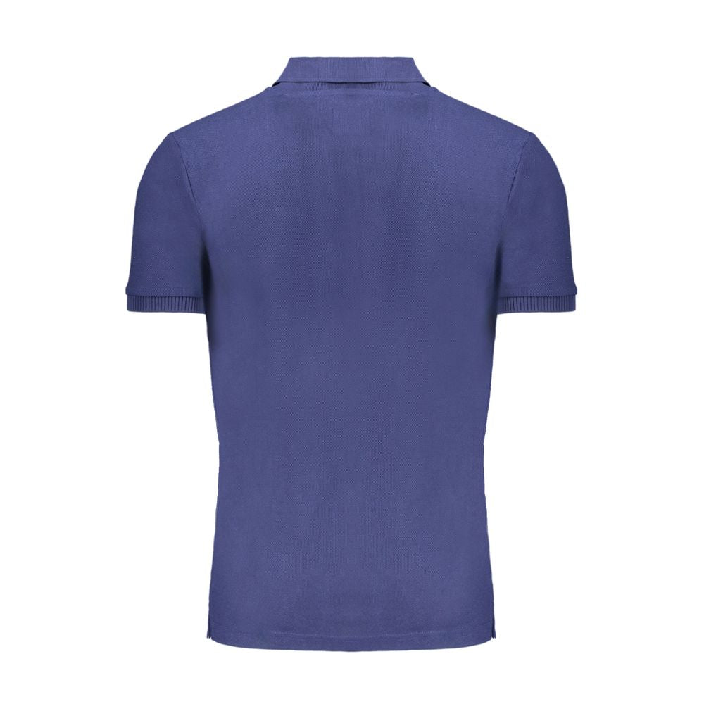 Blue Cotton Men's Polo Shirt