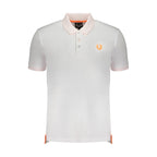 White Cotton Men Polo Shirt