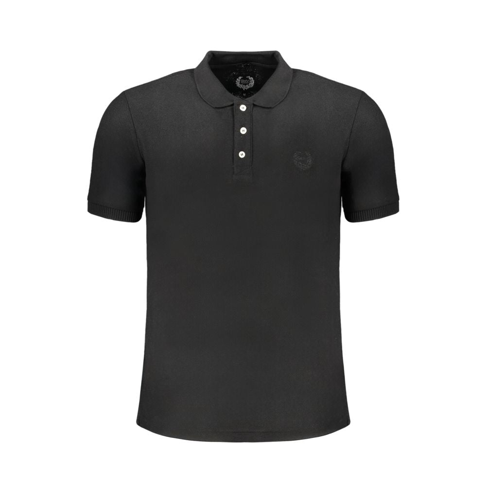 Black Cotton Men's Polo Shirt