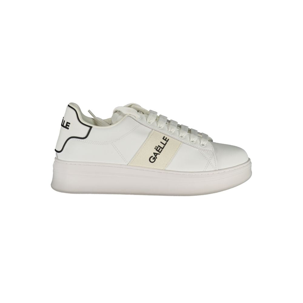 White Polyurethane Men Sneaker