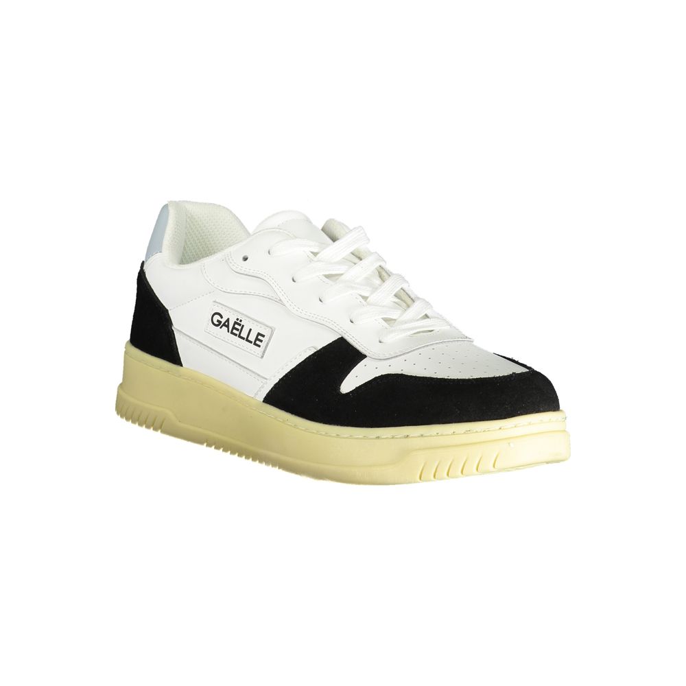 White Polyurethane Men Sneaker