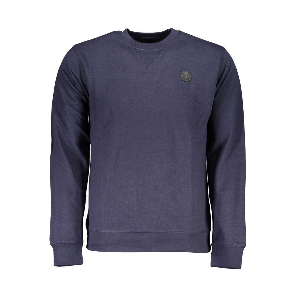 Blue Cotton Men Sweatshirt
