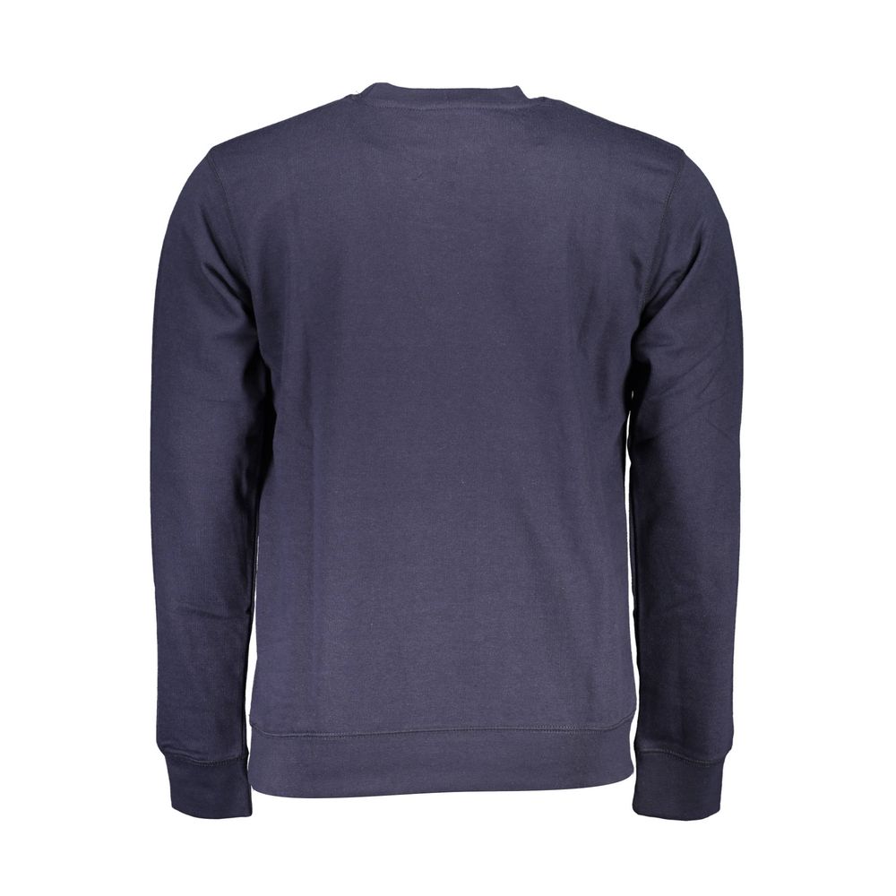 Blue Cotton Men Sweatshirt