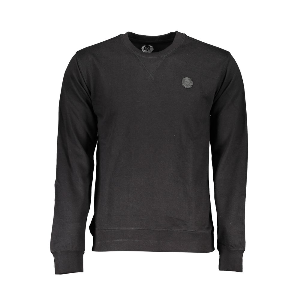 Black Cotton Men Sweatshirt