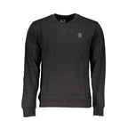 Black Cotton Men Sweatshirt