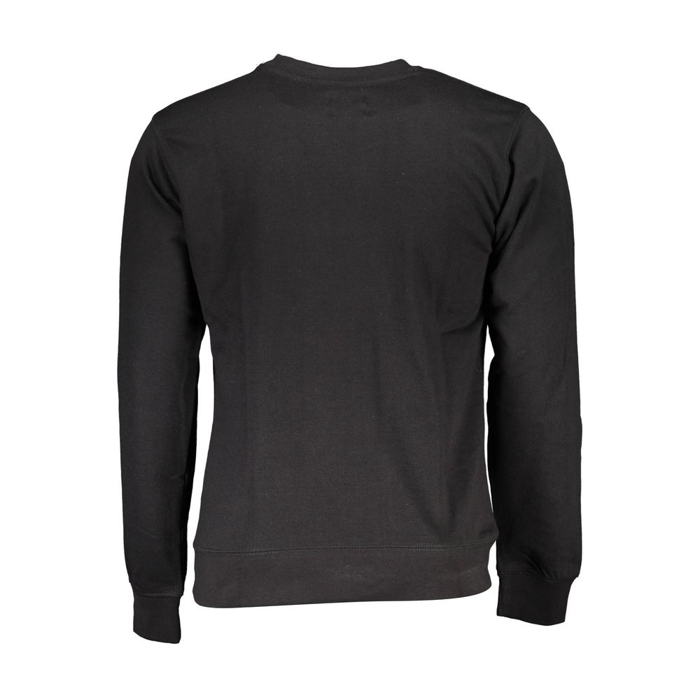 Black Cotton Men Sweatshirt