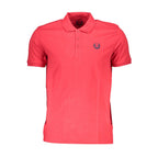 Red Cotton Men Polo Shirt