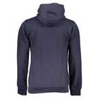 Blue Cotton Men Hoodie