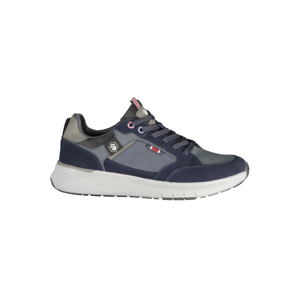 Blue Polyurethane Men Sneaker