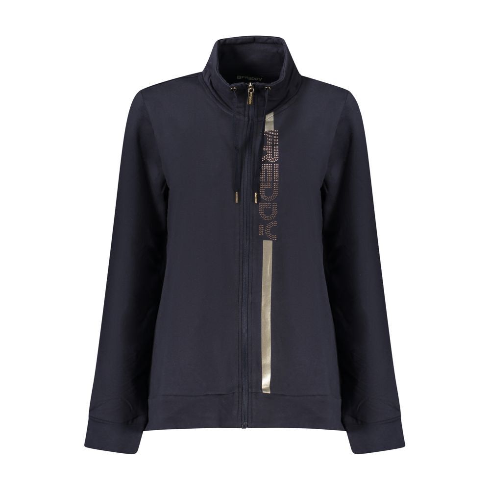 Blu Cotton Women Sweatshirt