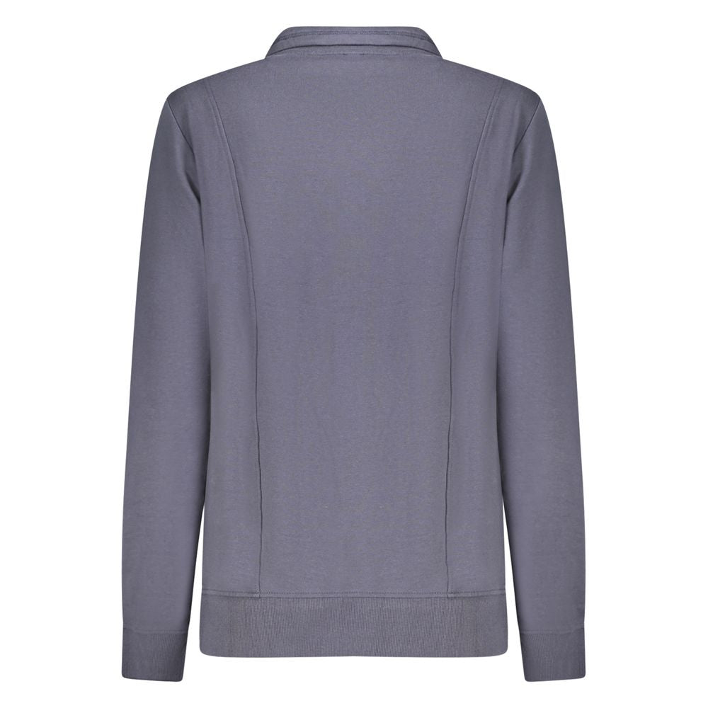 Blue Cotton Women Sweatshirt