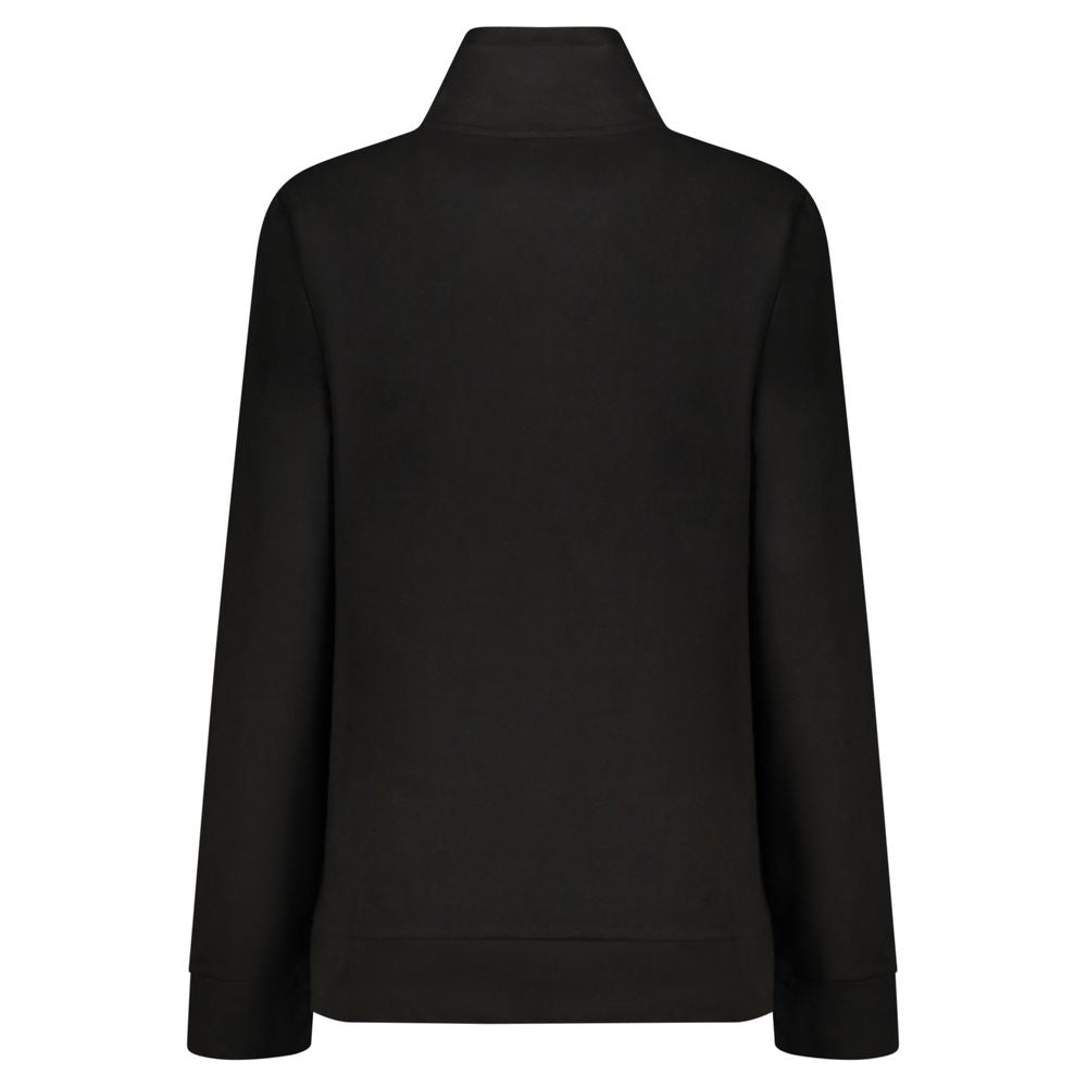 Black Cotton Women Sweatshirt