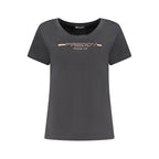 Black Cotton Women T-Shirt