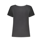 Black Cotton Women T-Shirt