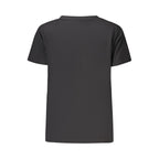 Black Cotton Women T-Shirt