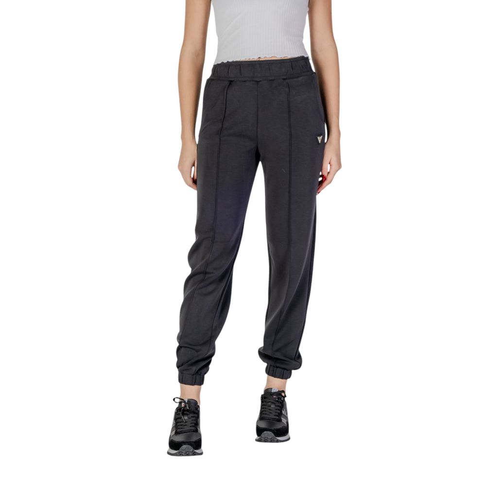Black Polyester Joggers (Workout Pants)
