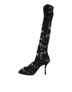 Black Pumps Taormina Lace Socks Boots Shoes