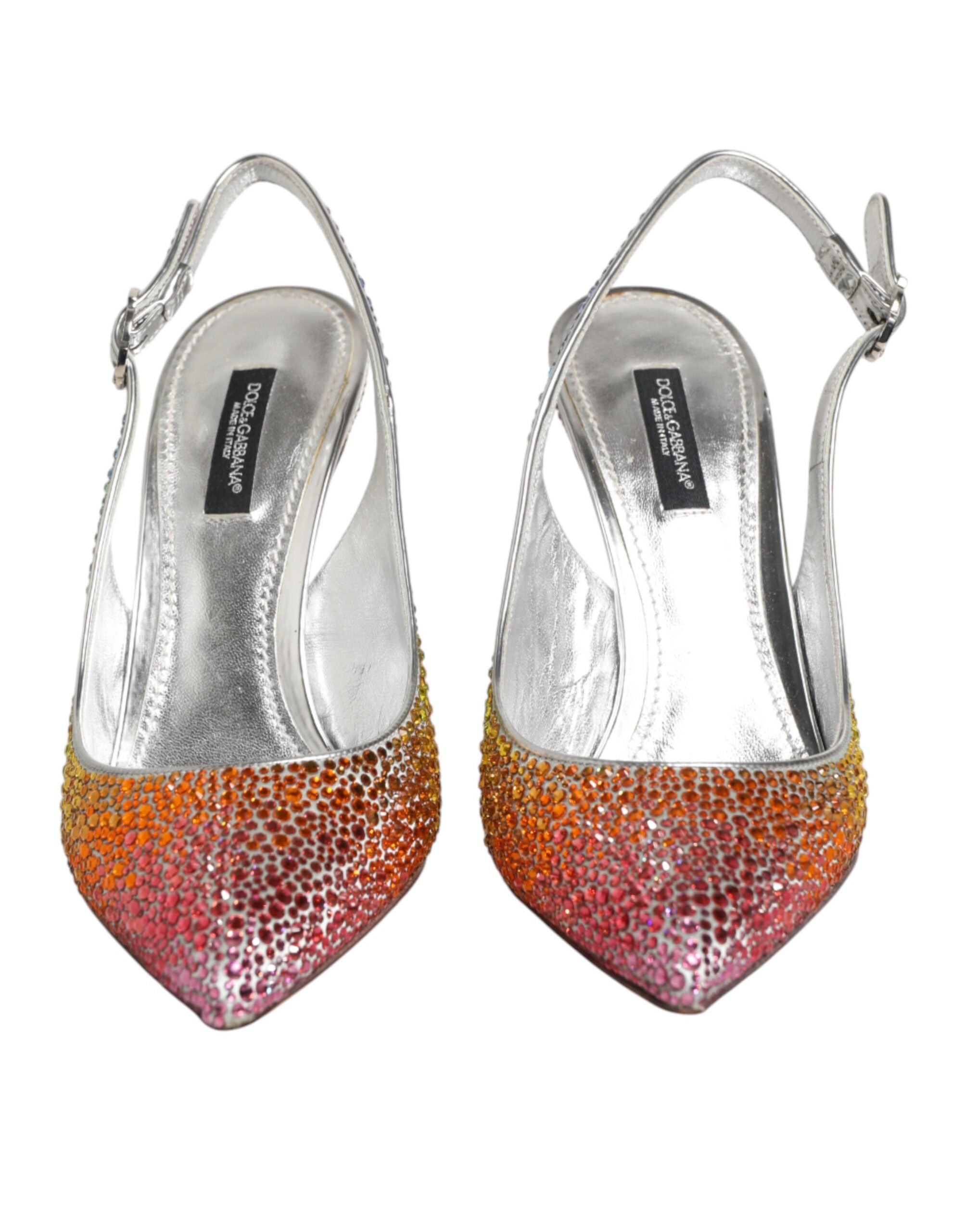 Multicolor Sequin Slingback Pumps Shoes
