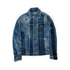 Blue Cotton Men Jacket