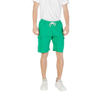 Bicolor Cotton Bermuda Shorts