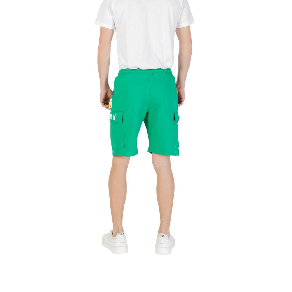 Bicolor Cotton Bermuda Shorts