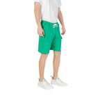 Bicolor Cotton Bermuda Shorts