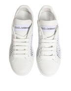 White Mesh Inserts Low Top Sneakers Shoes