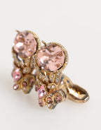 Gold Tone 925 Sterling Silver Crystal Accessory Cufflinks