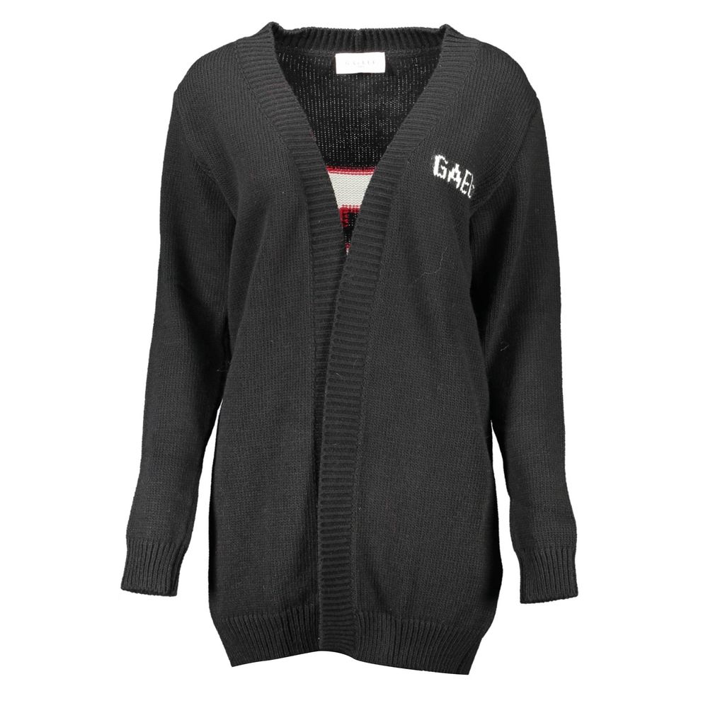 Black Acrylic Women Cardigan