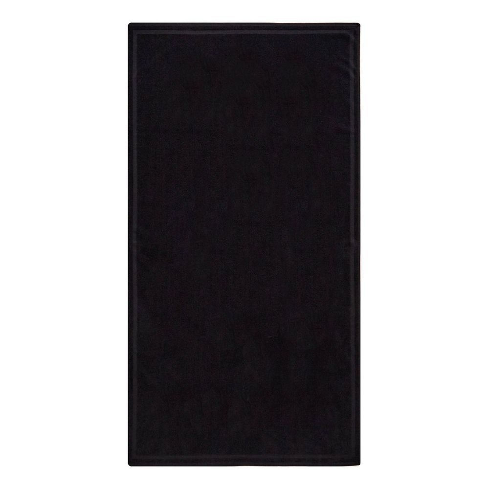 Black Cotton Men's Beach Towel