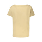 Beige Cotton Women T-Shirt