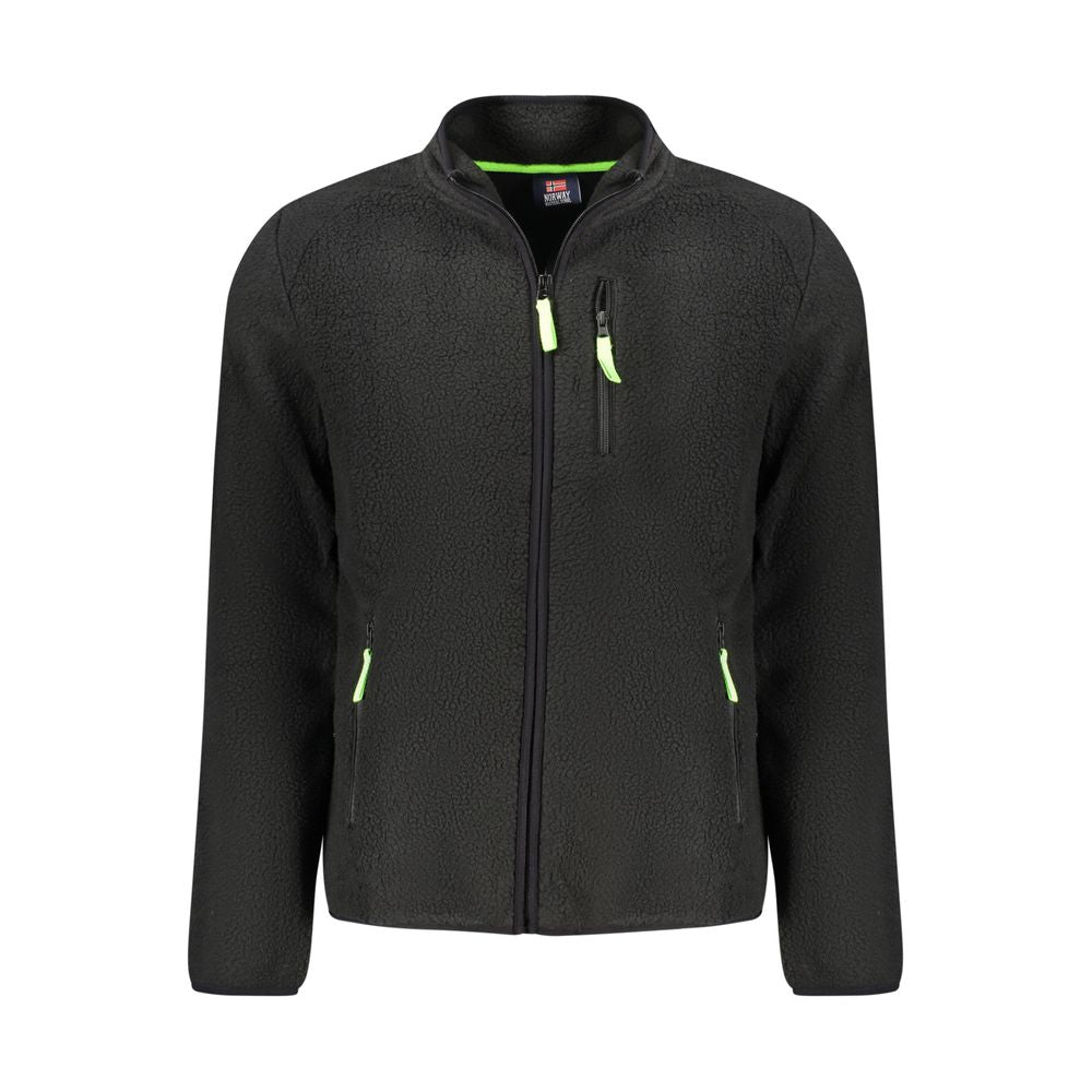 Black Polyester Men's Sweatshirt