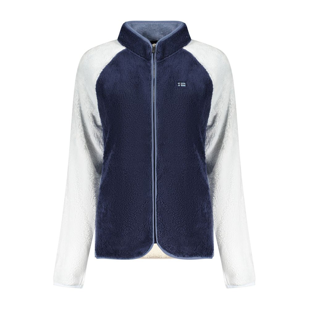 Blue Polyester Women Sweatshirt