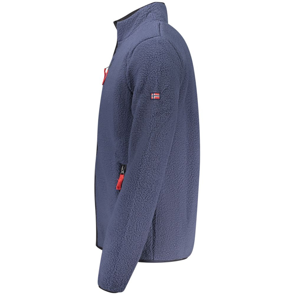 Blue Polyester Men's Sweatshirt