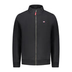 Black Cotton Men Sweatshirt