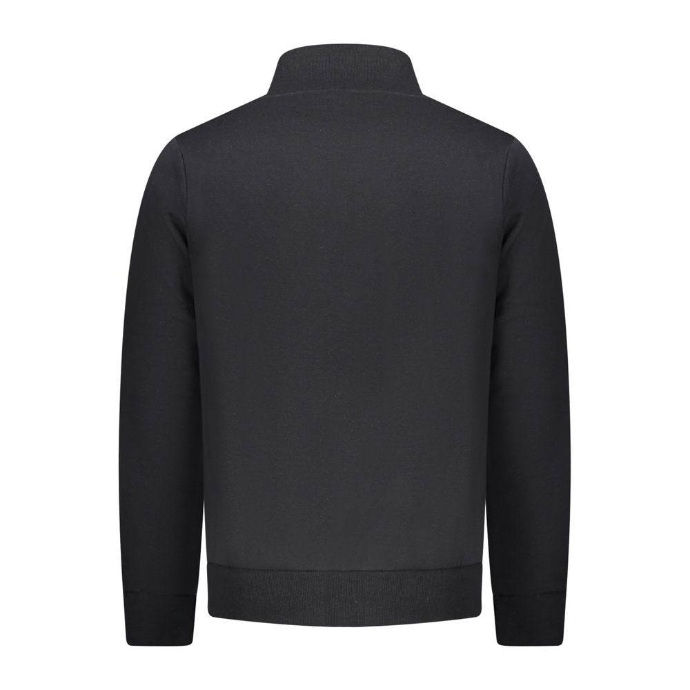 Black Cotton Men Sweatshirt