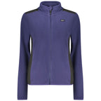 Blue Polyester Women Sweatshirt