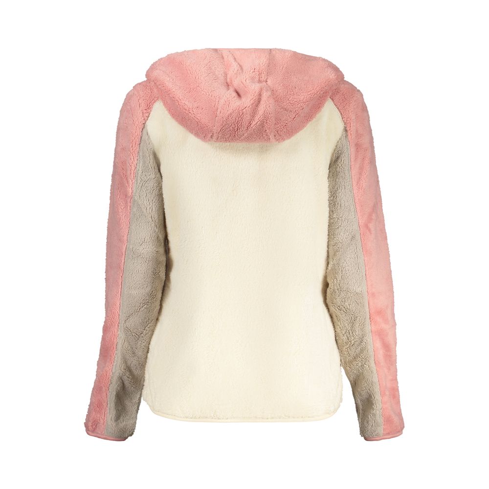 White Polyester Women's Hoodie