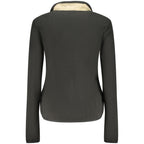 Black Polyester Women Sweatshirt