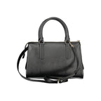 Black Polyurethane Women Handbag