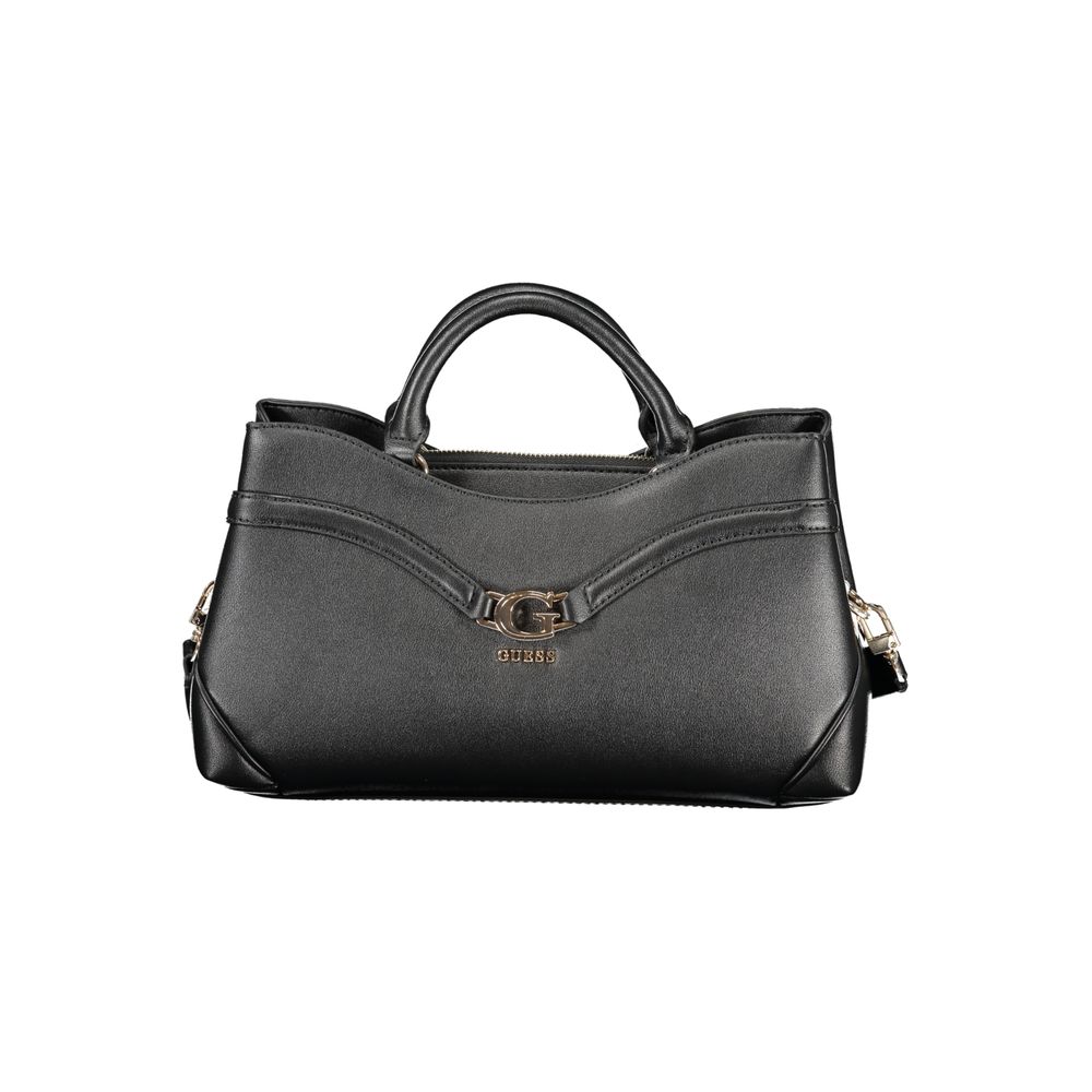 Black Polyurethane Women's Handbag