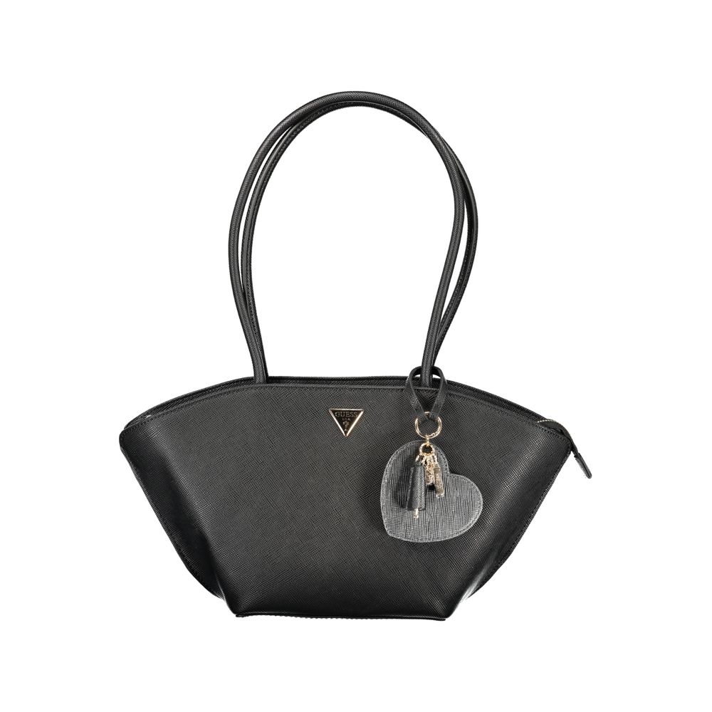Black Polyurethane Women's Handbag
