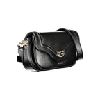 Black Polyurethane Women Handbag