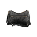 Black Polyurethane Women Handbag